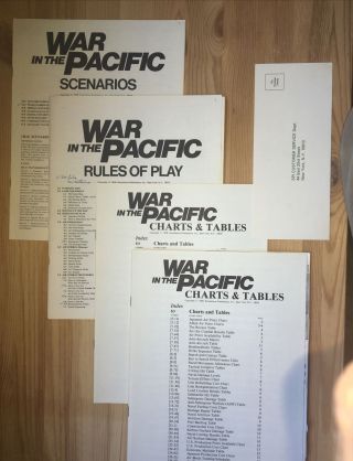 War in the Pacific - SPI Poor Box,  Counters Punched & in Trays,  Taped Up Maps, 3