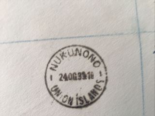 Tokelau Islands 1939? Registered Cover to England 3