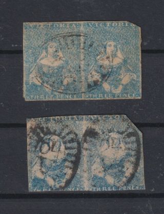 Victoria 2x Pairs Of 3d Half Length,  Faults Sg 14 And 14b Cat £320 (c485)