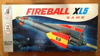 1964 Fireball Xl5 Board Game Milton Bradley 4422 Rocket Steve Zodiac
