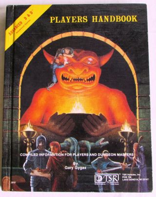 Ad&d Players Handbook 1st Ed 8th Print Tsr Dungeons And Dragons 2010 Gary Gygax