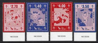 Zealand 2020 Year Of The Ox 2021 Set Of 4 Unmounted,  Mnh
