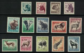 1954 South Africa Sg151 - 64 Animals Defin Set To 10/ - U/m (c12)