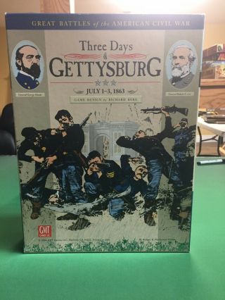 Gmt Wargame Three Days Of Gettysburg Third Printing Revised Ed,  2004