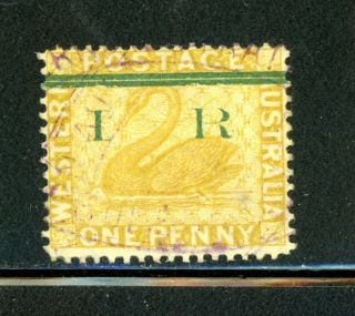Western Australia Rare Bob Revenue Stamp - Overprinted " I.  R.  "
