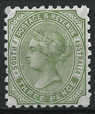 South Australia 1883 3d Olive Green Sg183,  Mlh