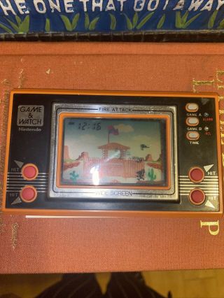 1981 Nintendo Japan Hand Held Video Game & Watch Fire Attack
