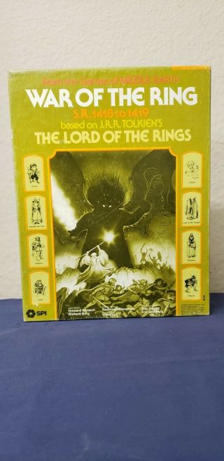 War Of The Ring Sr 1418 To 1419 Lord Of The Rings Spi Vintage 1977 Board Game