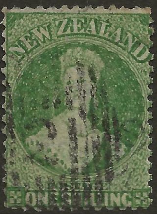 Zealand 1864 - 71 Sg125 1s Yellow Green Qv Chalon Good To Fine