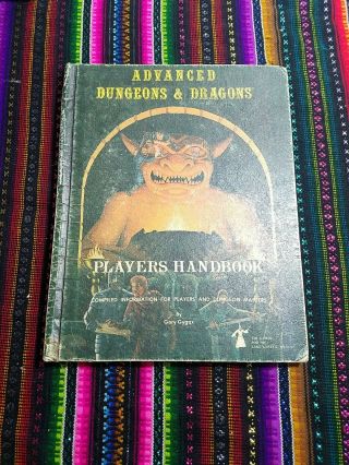 Tsr Ad&d Players Handbook 2nd Printing 1978 Vintage Gary Gygax Acceptable - Good