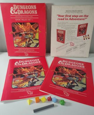 Dungeons & Dragons Basic Rules Set 1 Box Set With Dice And Dice Marker