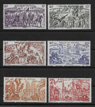 Wallis & Futuna 1946 Compl.  Set 6 Stamps Mnh Chad To Rhine - Mi.  No 170 - 75