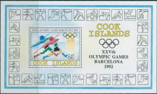 Cook Islands 1992 Sg1310 Olympic Games Ms Mnh