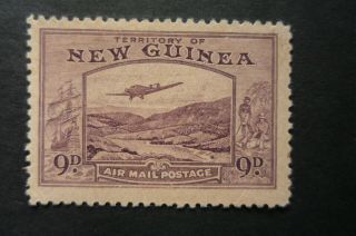 Guinea Bulolo Airmail Muh/aged Gum 9d Violet