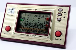Nintendo Game & Watch Wide Screen Chef Fp - 24 Made In Japan 1981