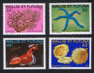 Wallis And Futuna Marine Life 4v 1982 Mnh Sg 410 - 413 Sc 294 - 297
