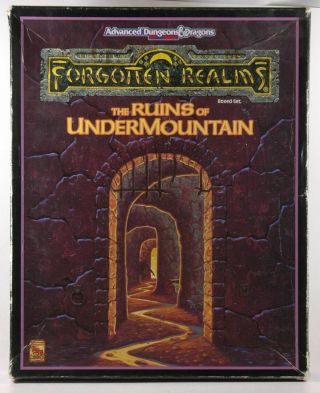 Ad&d 2nd Ed The Ruins Of Undermountain G,  Tsr
