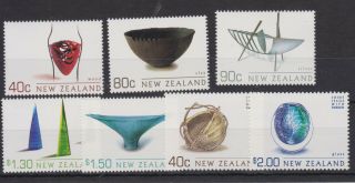Zealand 2002 Stamp Set Mnh Artistic Crafts Joint Issue Sweden Sg 2491 - 2497