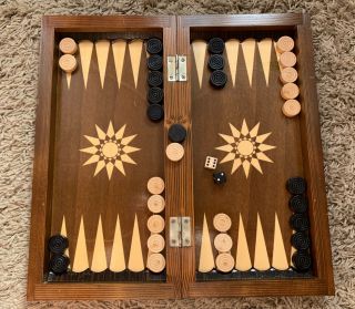 Handmade Wooden Backgammon Set