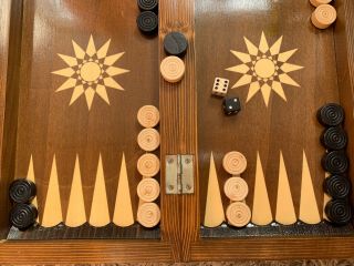 Handmade Wooden Backgammon Set 3