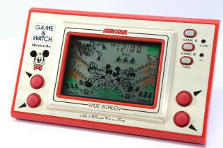 Nintendo Game & Watch Wide Screen Mickey Mouse Mc - 25 Made In Japan Good Cond.