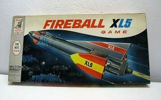 1964 Fireball Xl5 Board Game Milton Bradley 4422 Rocket Steve Zodiac