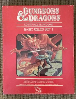 Dungeons And Dragons Red Box Basic Rules Set 1 1983 Tsr 1011