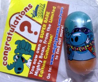 Special Limited Edition Mighty Beanz Surfer Moose Bean 1 Of Only 1000 Rare Htf