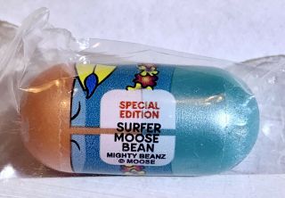 SPECIAL LIMITED EDITION MIGHTY BEANZ SURFER MOOSE BEAN 1 OF ONLY 1000 RARE HTF 2
