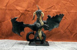 D&d Icons: Gargantuan Black Dragon 4x4 Inch Base Dungeons And Dragons