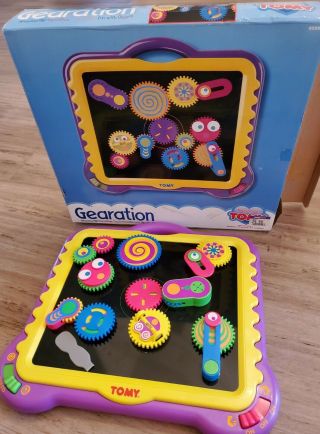 Tomy 1997 Gearation Mechanical Rotating 11 Gears Magnets Full Set W/box