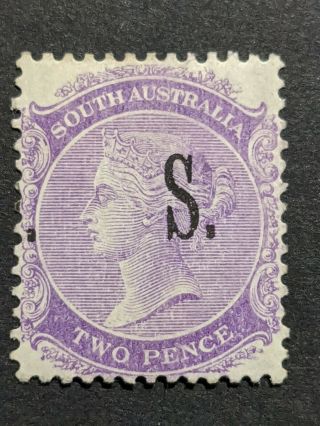 Jj: South Australia Official Stamp Sg O82 Shift Overprint Error Efo Stamp Mh Og