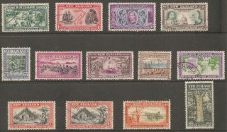 Zealand 1940: Centennial Issue,  Complete Set Of 13,  Sg 613 - 25,