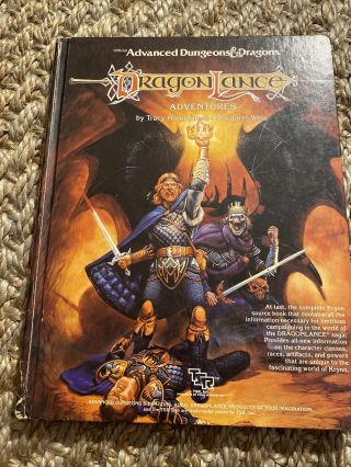 Ad&d Dragonlance Adventures Hardcover Hickman And Weis Tsr 2021 1987 Hto - Ds D&d