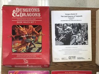 Vintage 1983 Dungeons & Dragons Basic Rules Set 1 TSR 1011 Box Dice Books 2