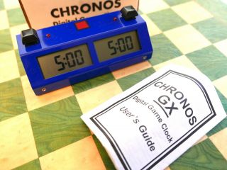 Chronos Digital Game Chess Clock,  Blue