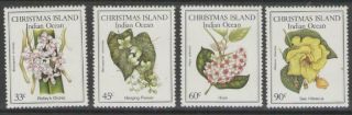 Christmas Island Sg216/9 1986 Native Flowers Mnh