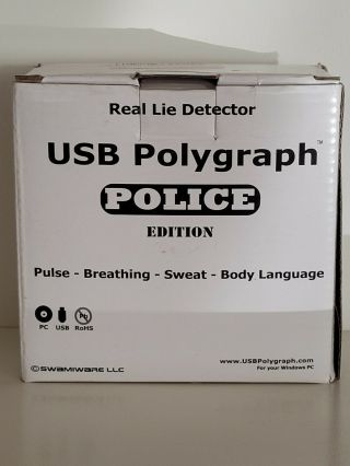 Usb Polygraph Machine - Home Lie Detector Testing Kit - Adult Game - Open Box