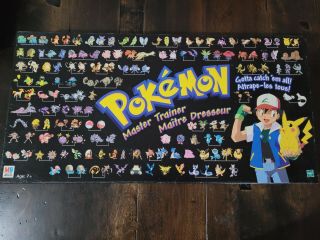 Hasbro Pokemon Master Trainer Game Board 1999 Complete