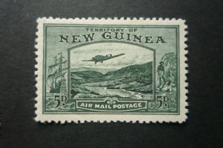 Guinea Bulolo Airmail Mlh 5d Slate Well Centered