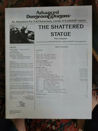 Advanced Dungeons and Dragons: The Shattered Statue 3