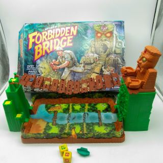 Incomplete - Vintage 1992 Forbidden Bridge Game By Milton Bradley