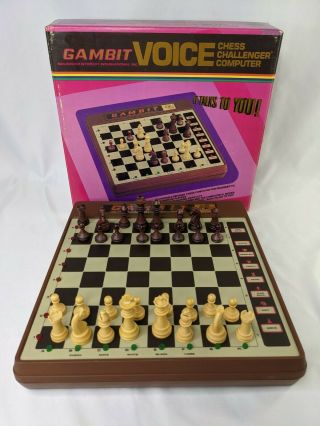 Gambit Sensory Voice Chess Challenger Computer Talks Usa