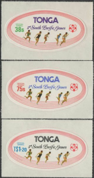 Tonga Official 1975 Sgo133 - O135 Fifth South Pacific Games Set Mnh