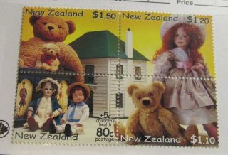 Zealand Sc 1686a Mnh,  Dolls & Teddy Bears Stamp Set Fine,