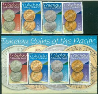 Tokelau 375 - 78a Sg408 - 11,  Ms412 2009 Coins Of Pacific Set Of 4,  Ms Cat$18
