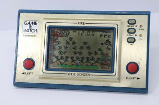 Nintendo Game & Watch Wide Screen Fire Fr - 27 As - Is Cond.  Battery Cover Missing