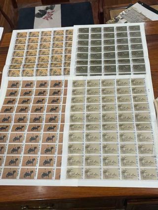 Rare Mnh China Taiwan Stamps Sc1261 - 64 Painting Sets Full Sheet Of 50 Vf Og