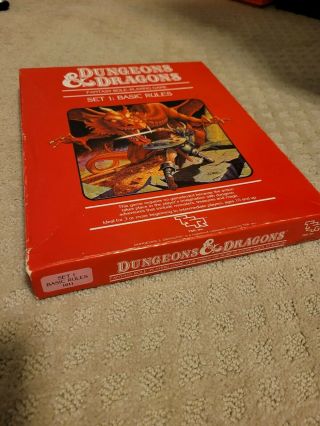 Dungeons & Dragons Set 1: Basic Rules.  Box,  Both Books.  No Dice Or Crayon.