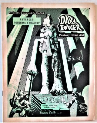 Dark Tower Fantasy Game Aid 1979 Judges Guild Ad&d Module 88 Paul Jaquays